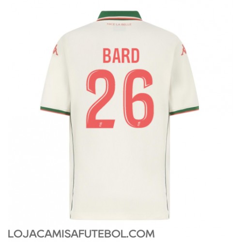 Camisa de Futebol OGC Nice Melvin Bard  #26 Equipamento Secundário 2025-26 Manga Curta